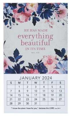2024 Magnetic Mini Calendar: Everything Beautiful - Christian Art Gifts